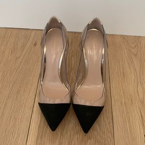 Gianvito Rossi Plexi Gold Black Pumps Size 35